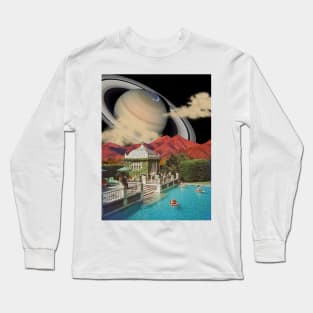 Pool House - Surreal/Collage Art Long Sleeve T-Shirt